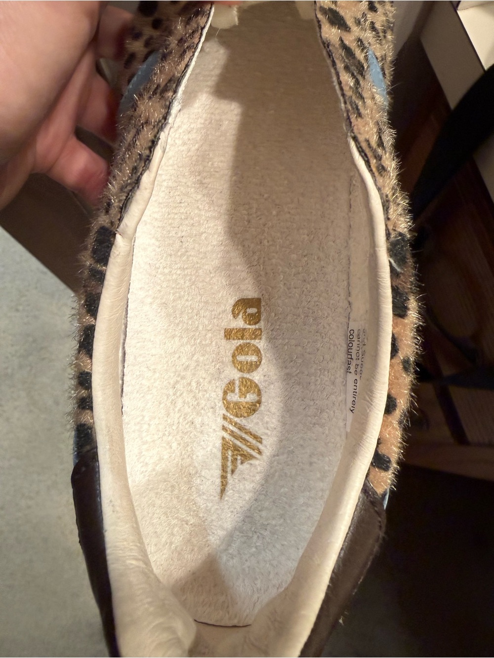 Gola Elan Leopard Print Low-Top Womens Sneaker Light Blue stripe size 6 - Picture 7 of 9